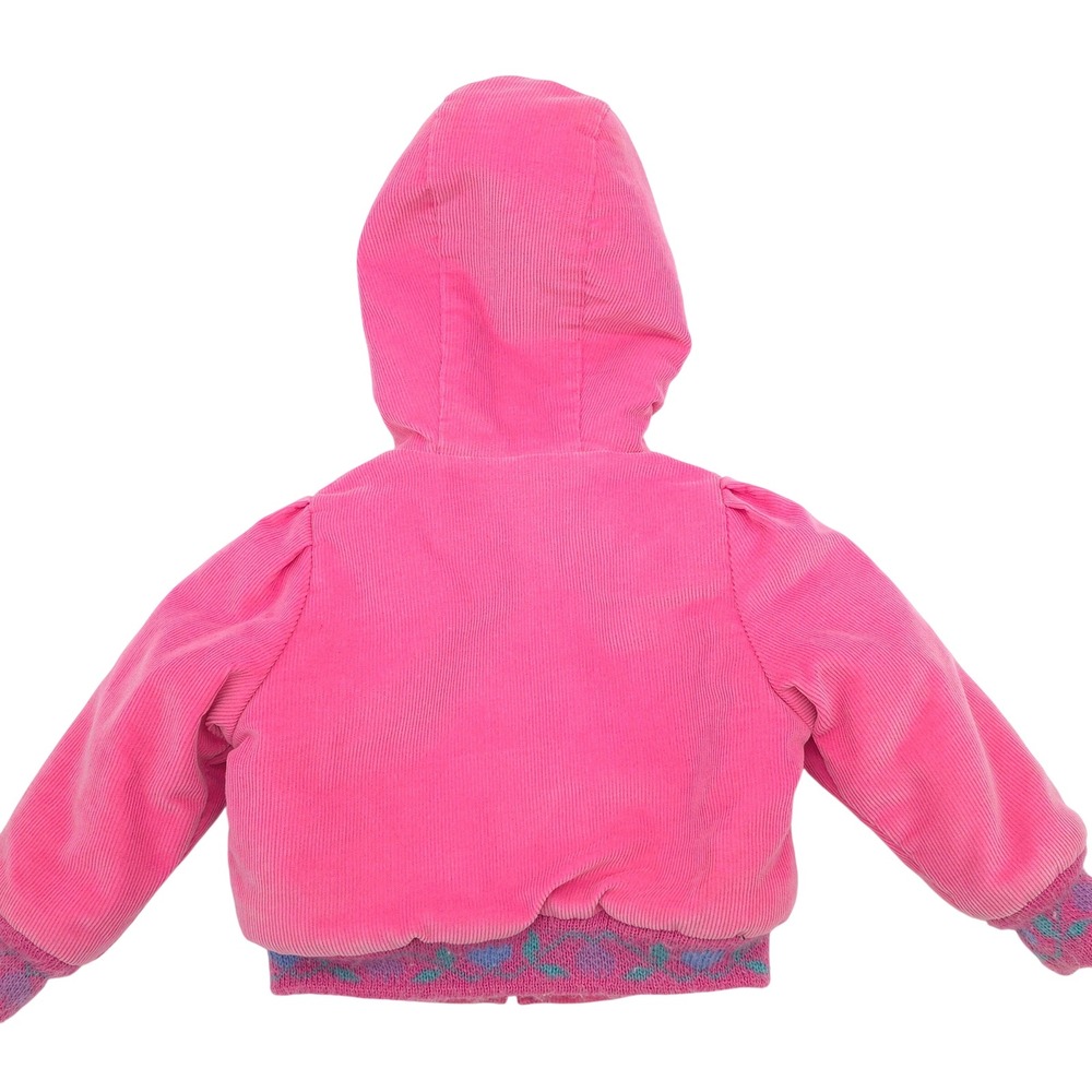 Vintage OshKosh Pink Full Zip Hooded Jacked Sherpa Lining Size 12 Months - Picture 2 of 14